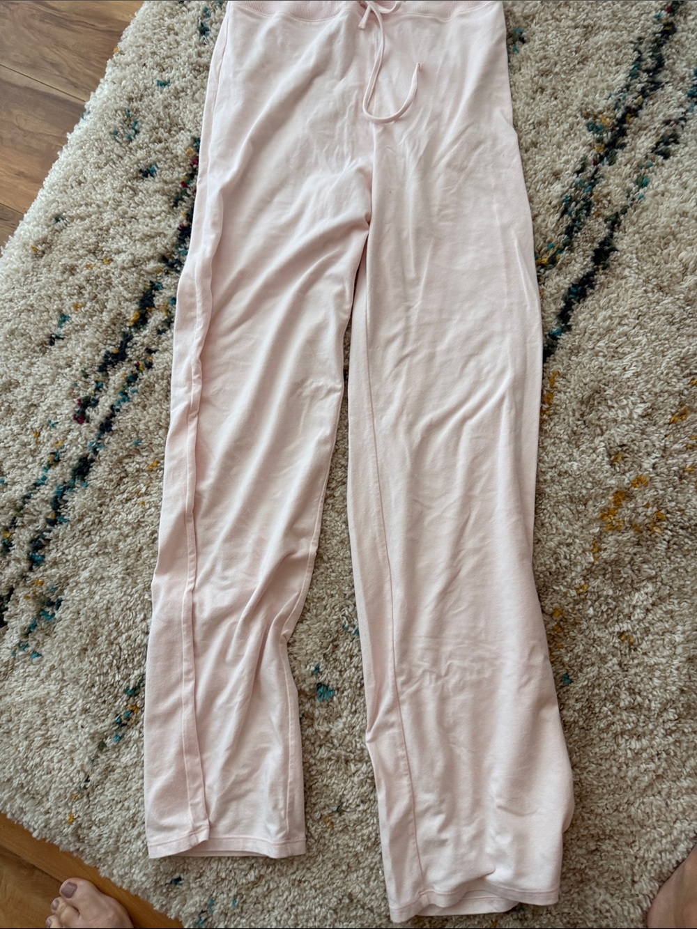 SKIMS Blush Pink Drawstring Track Pants